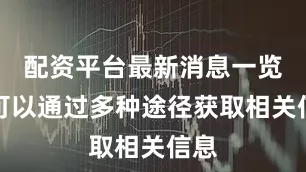 配资平台最新消息一览表可以通过多种途径获取相关信息
